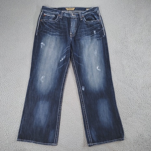 Big Star Other - Big Star Voyager Loose Jeans 36x30 Blue Loose Distressed Baggy Grunge Y2K